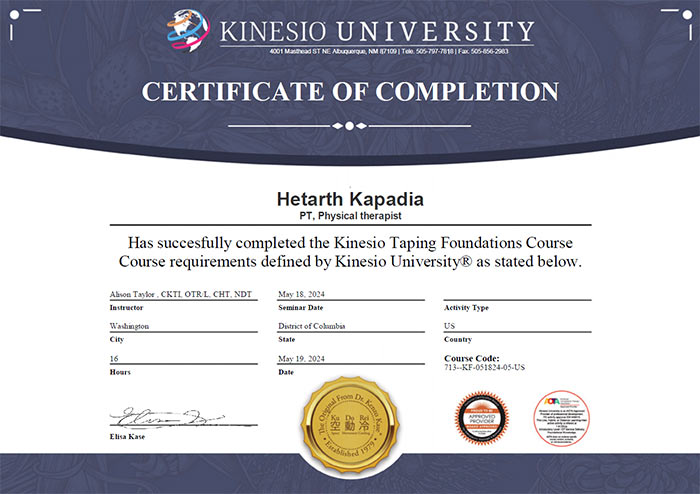 Kinesio Taping Certified Practitioner